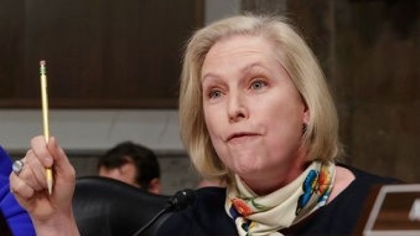 In this March 14, 2017 file photo, Sen. Kirsten Gillibrand, D-N.Y., participates in a Senate Armed Services Committee hearing on Capitol Hill in Washington. The New York senator used salty language Friday, June 9, 2017, to express her frustration with Washington politics. "If we are not helping people, we should go the f--- home," the Democrat declared in a speech to activists. (AP Photo/J. Scott Applewhite, File)