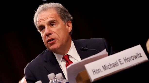 Justice Department Inspector General Michael Horowitz testifies during a Judiciary Committee hearing into alleged Russian meddling in the 2016 election on Capitol Hill in Washington, U.S., July 26, 2017. REUTERS/Aaron P. Bernstein - RC15A41CCB80