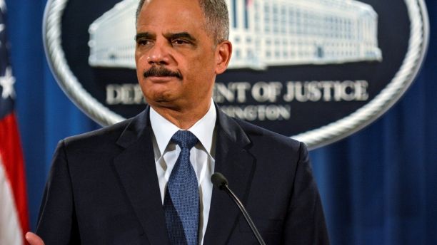 FILE PHOTO: Then U.S. Attorney General Eric Holder addresses a Justice Department news conference in Washington, U.S., March 4, 2015. To match OBAMA-LAWYERS/ REUTERS/James Lawler Duggan/Files - RC14EC17B080