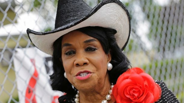 Rep. Frederica Wilson, D-Fla., talks to reporters, Wednesday, Oct. 18, 2017, in Miami Gardens, Fla. Wilson is standing by her statement that President Donald Trump told Myeshia Johnson, the widow of Sgt. La David Johnson killed in an ambush in Niger, that her husband "knew what he signed up for." In a Wednesday morning tweet, Trump said Wilson's description of the call was "fabricated." (AP Photo/Alan Diaz)